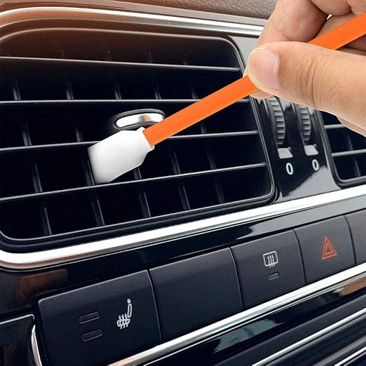 Wellgler's Cleaning Swab Kit,Multi-Purpose Foam Cleaning Swabs,for Printers, Inkjets, Cameras, Automotive, Optics, Sensors, Guns,Arts and Crafts, Automotive Detailing(orange100pcs)