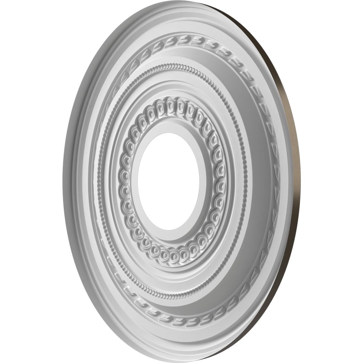 Ekena Millwork 13Od X 3 1/2Id X 3/4P Cole Thermoformed Pvc Ceiling Medallion (Fits Canopies Up To 4 1/4), Metallic Dark Bronze