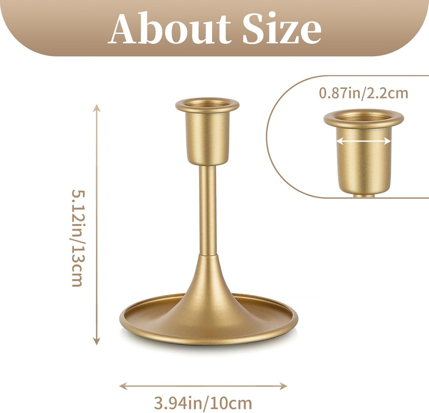 Sziqiqi Taper Candlestick Candle Holder - Christmas Table Centerpiece Candle Stick Holders for Wedding Vintage Candleholder Decorations for Thanksgiving Day Birthday Party Event
