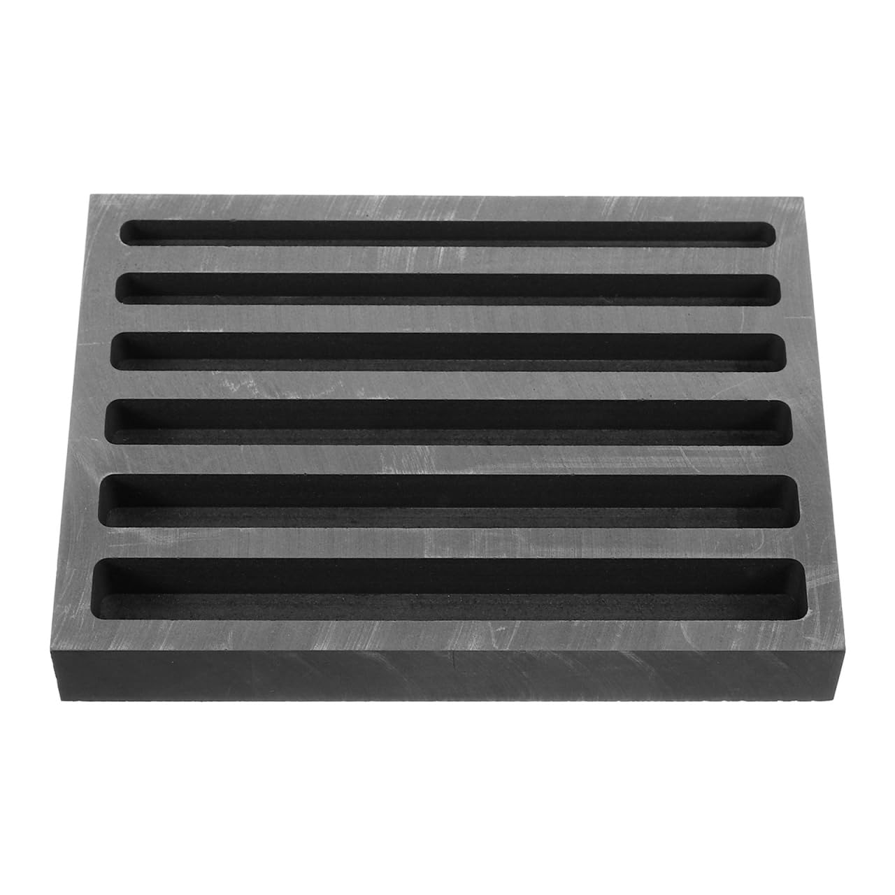 VILLCASE Graphite Ingot Mold, 6-in-1 Long Bar Smelting Mold for Metal Casting, Metal Melting Refining Crucible Tool for Gold Silver Copper Aluminum Lead and Jewelry Casting