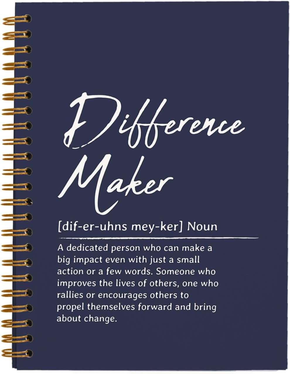OXW Navy Blue Notebooks for Work, Difference Maker Gift Meeting Notebook Journal for Writing, Employee Appreciation Gifts, Thank You Gifts for Women Men Leader Mentor Boss Manager, 5.5"x8.3"