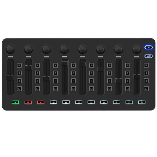 Wireless Midi Controller Mixer, Bluetooth Semi Weighted Professional dynamic keybed 8 Knobs and Music Production,Software Includ