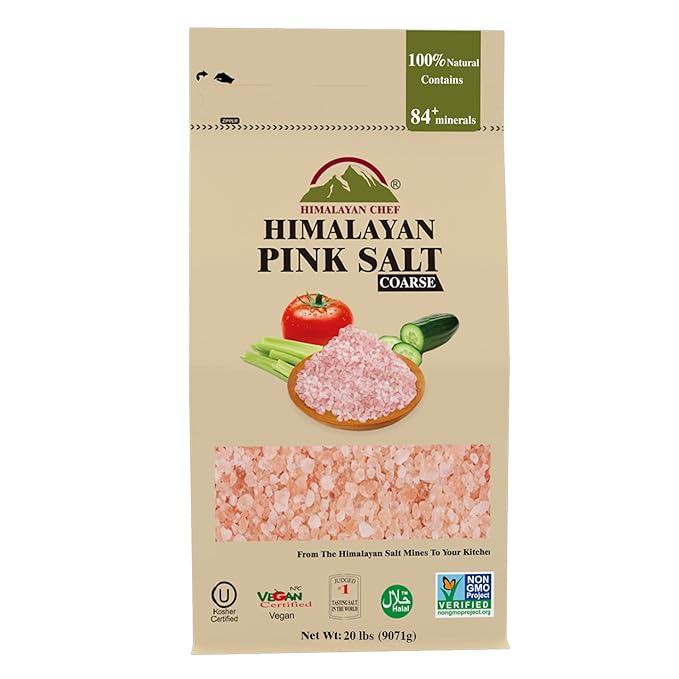 Himalayan Chef Pink Himalayan Salt, Coarse Grain - 20 lbs Bag