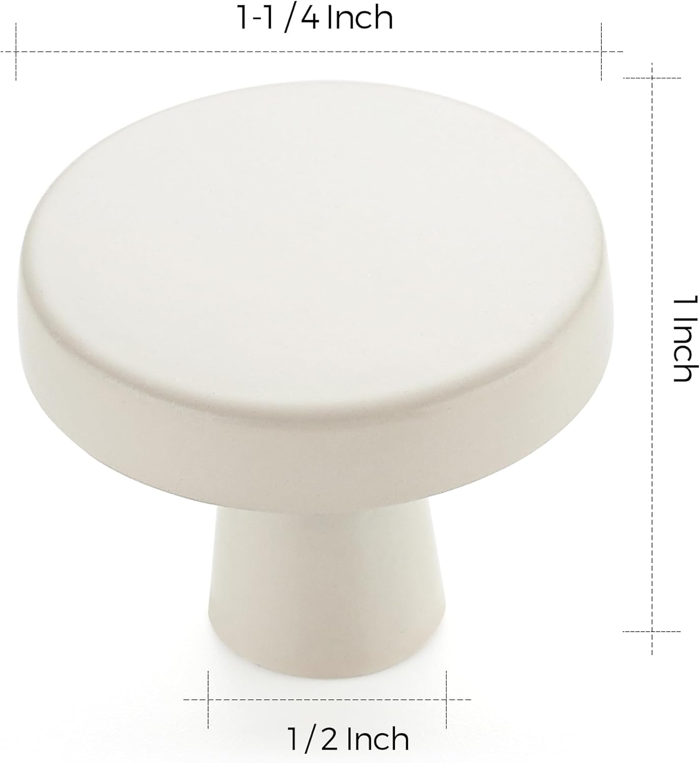 Ravinte 25 Pack Drawer Pulls 1-1/4 Inch Kitchen Cabinet Knobs Solid Round Dresser Drawer Knobs White Dresser Knobs Simple Cabinet Hardware for Cupboard