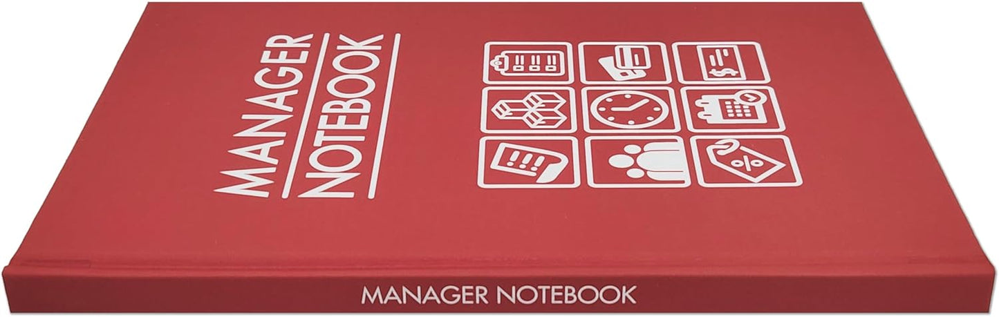 BookFactory Manager Notebook Manager's Log Book Planner Management Logbook, Laminate Hardbound 100 Pages 6" x 9" (Made in USA)