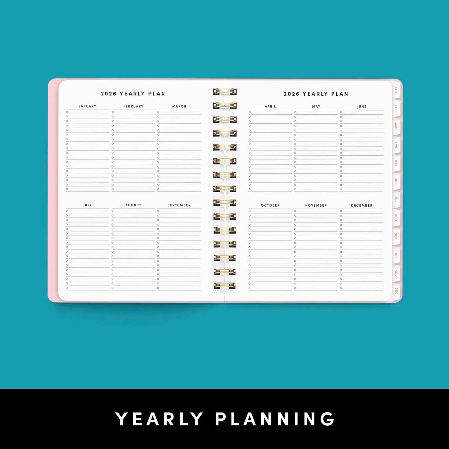 PAPERAGE 2026 Weekly & Monthly Planner, 12 Months (January 2026 - December 2026), 6.6 in x 8.1 in, Spiral Bound 2026 Planner with Weekly, Monthly & Yearly Views, Note Pages & Inner Pocket – Dark Green