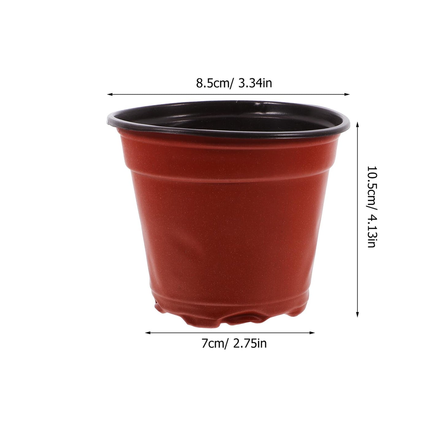 HINTRMENT 100pcs Plastic Nursery Seedling Pots for Outdoor Gardening, Plant Propagation Cups with Nutrient Function, Dual-Color Planting Containers for Strawberry Cuttings and Seed Starting