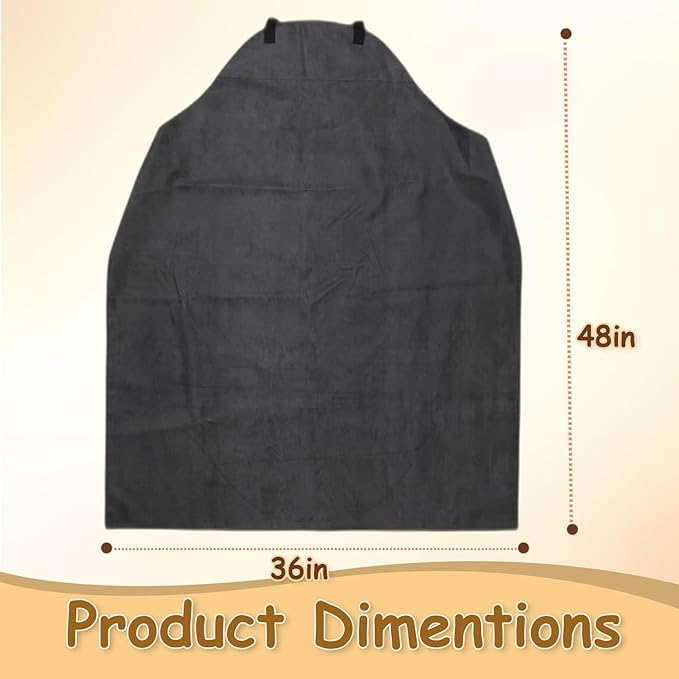 Urby Big and Tall Plus Size Work Apron: Flame Resistant Leather Welding Apron, Wood and Workshop Canvas. Butcher Rubber.