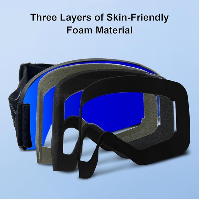 Kids Ski Goggles REVO Snow/Snowboard Goggles for Boys Girls Youth Anti-Fog UV400 Spherical Lens age 6-14