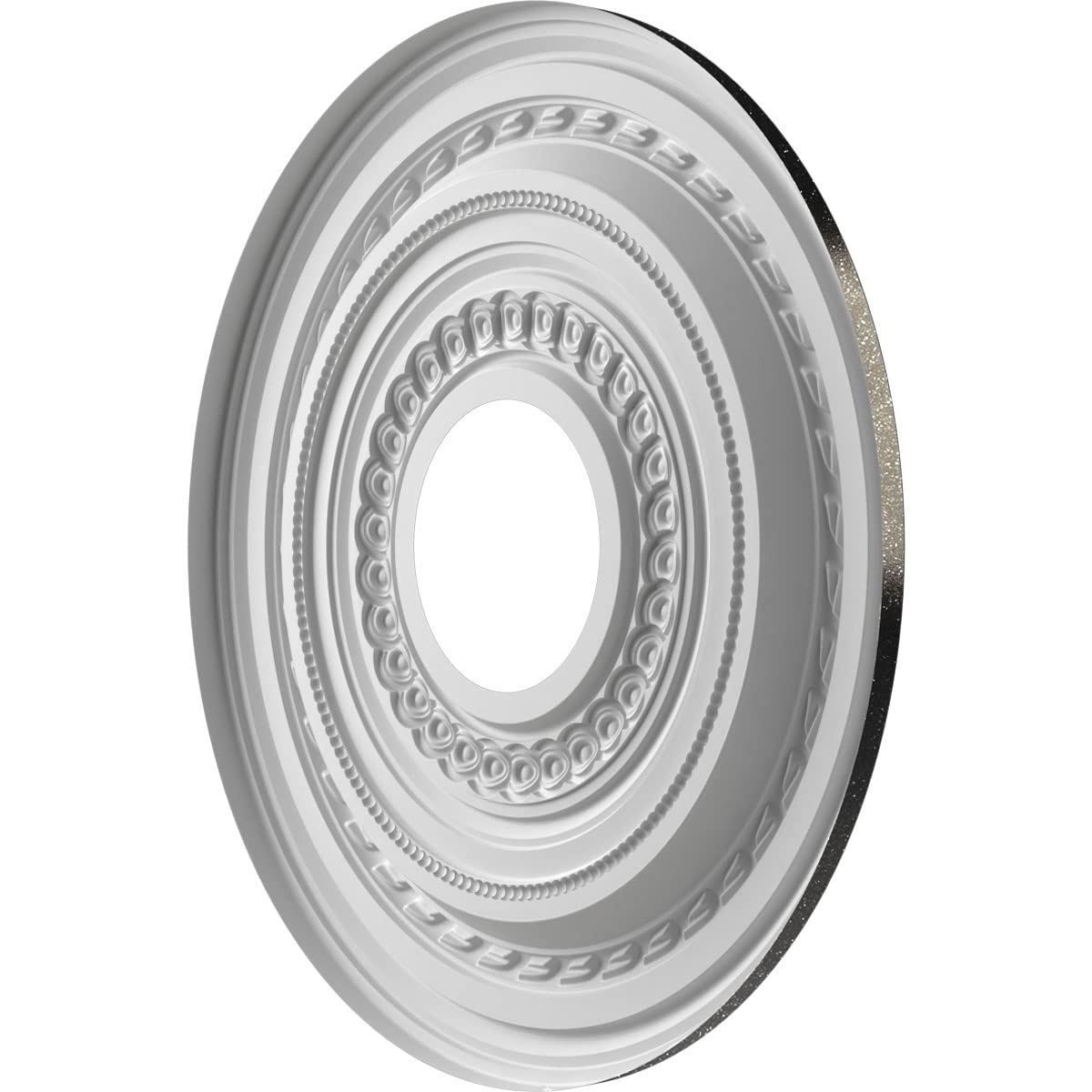 Ekena Millwork 13Od X 3 1/2Id X 3/4P Cole Thermoformed Pvc Ceiling Medallion (Fits Canopies Up To 4 1/4), Textured Metallic Gala
