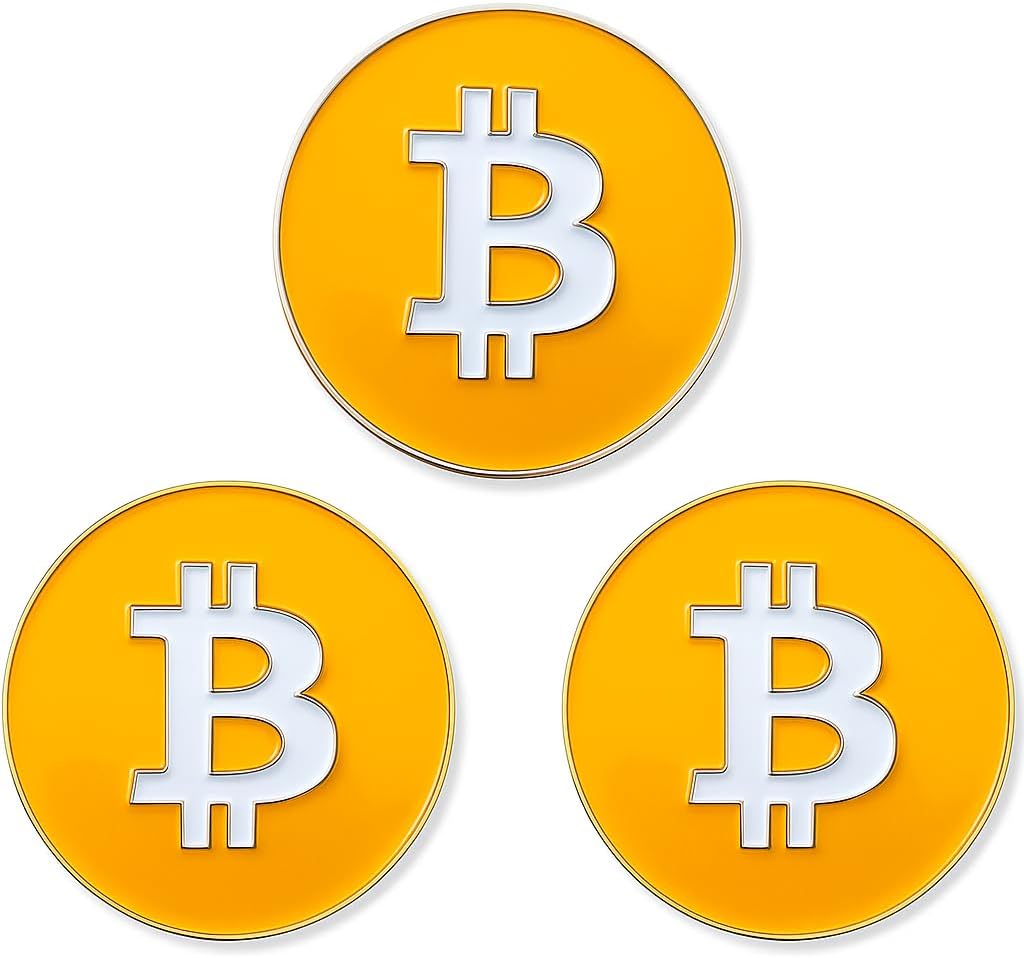 Bitcoin Golf Ball Markers Value Pack - Works with Most Hat Magnetic Clips and Divot Repair Tools Men and Women Golf Gift Accessories Funny Ball Mark Bulk Lot