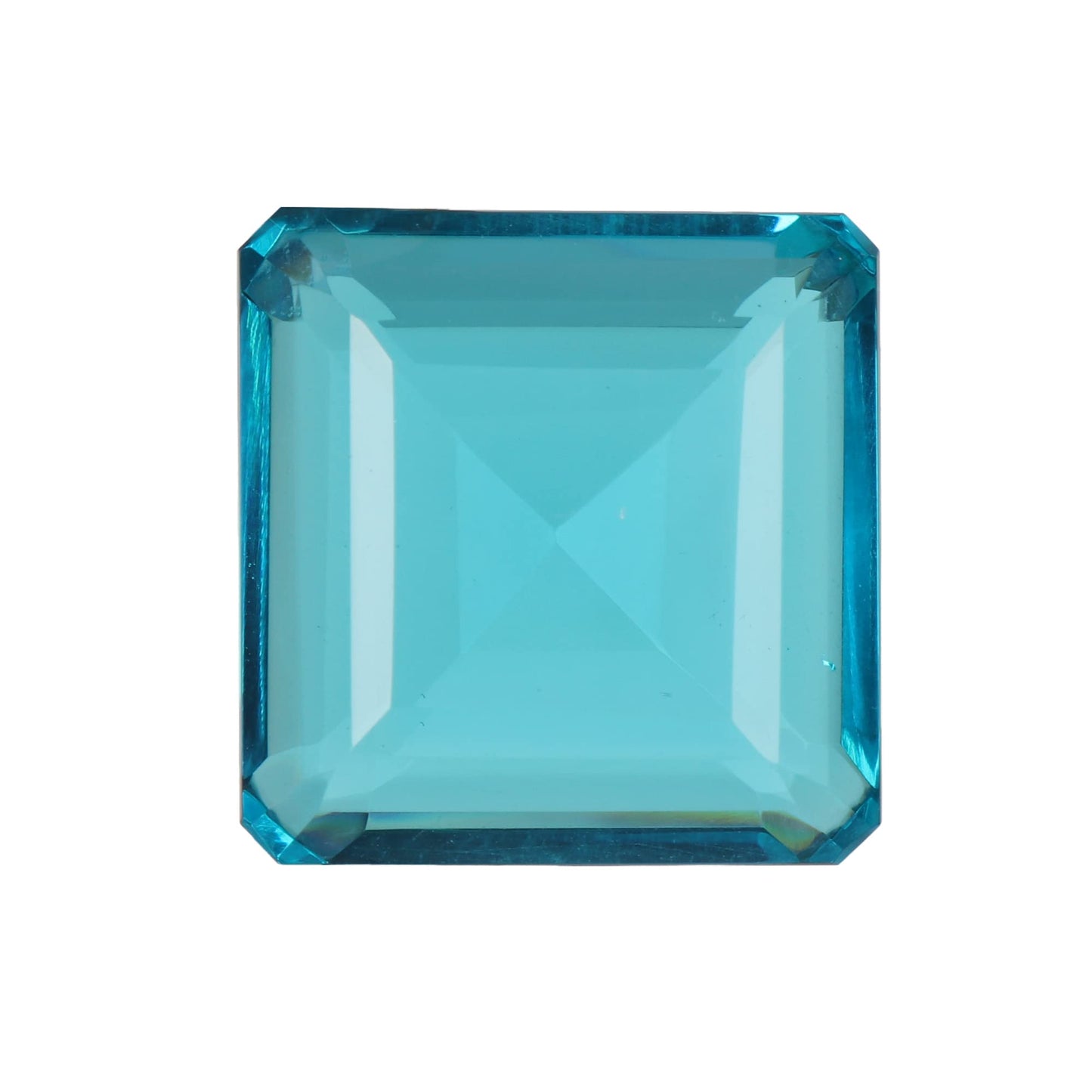 GEMHUB Gemstones For Jewelry Making 93.50 Ct Brazilian Swiss Blue Topaz Square Shape Loose Gemstone Crystals