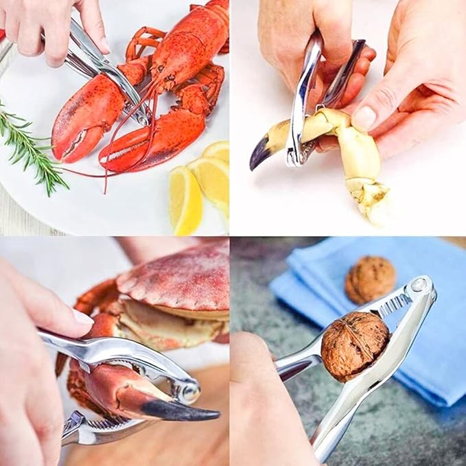 30 PCS Seafood Tools Include Crab Crackers, Seafood Scissors, Lobster Sheller, Crab Hammer,and Shellfish Forks,Nutcracker Set