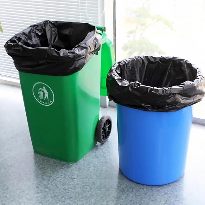 Generic 20Pcs Large Thickened Garbage Bags Disposable Rubbish Bags Leakproof Household Trash Liners for Bathroom Bedroom Office Car Use