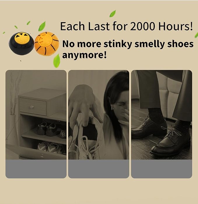 Shoe Deodorizer Odor Eliminator Ball -Sneaker Deodorizers balls Car Air Fresheners Odor Eaters for Shoes, Gym Bags, Closet and Locker 6 Pack (Fresh Linen)