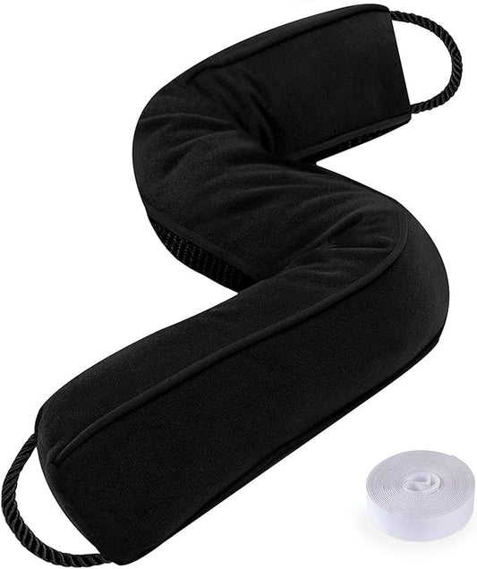 Sunolga Door Draft Stopper Blocks Hot and Cold Air with Removable Washable Cover for Bottom of Door, All-Season Seal for Noise, Light, Wind, Door Sweep for Gaps Up to 3", Home Essentials, 72", Black