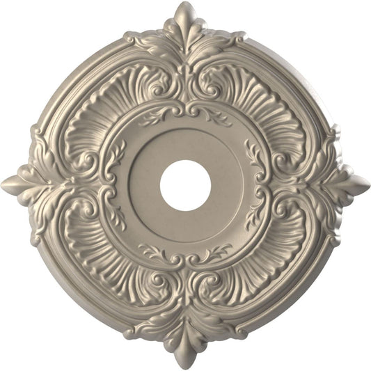 Ekena Millwork Cmp22Atcsv Attica Thermoformed Pvc Ceiling Medallion (Fits Canopies Up To 7 3/4), 22Od X 3 1/2Id X 1P, Metallic S