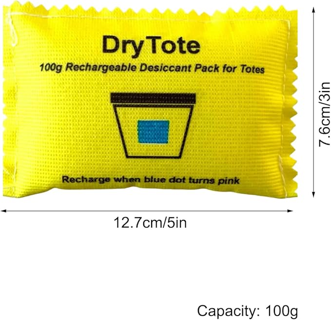 Rechargeable Desiccant Pack, With Effective Moisture Control, 100g, Reusable Moisture Absorber, Dehumidifier Bags, Protects Valuables And Belongings, For Bookshelf, Home, Drawers, Cabinet, Fridge