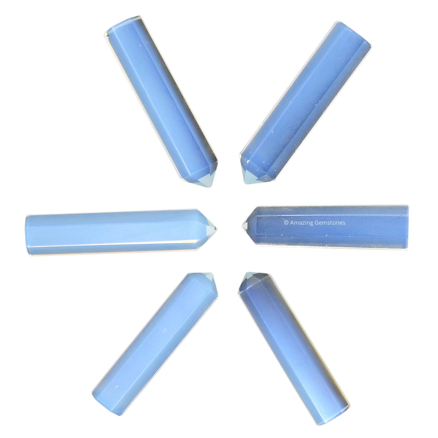 Amazing Gemstone Opalite Crystal Points Bulk Healing Crystals and Stones - Pack of 3 Single Terminated Healing Wand Point Bulk Crystals for Crafts, Crystal Grid, DIY Work - Premium Crystals