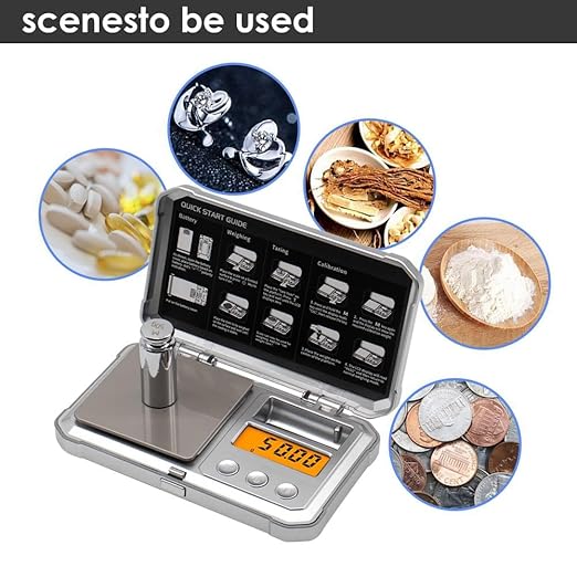Gram Scale Digital Pocket Scale,300g Precision Mini Jewelry Scales,Portable Small Gram Scale with LCD Backlit Display,0.01g Precision,Tare Function,Calibration Weight,for Jewelry, Food,Coffee