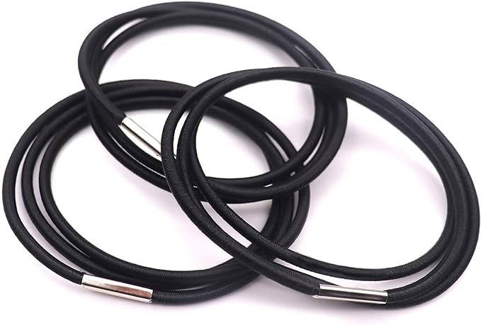 Trash Can Rubber Bands Set of 3, Fits 13 to 32 Gallon Cans, Hongmed Elastic Bands for Kitchen/Office/Garage, Secure Garbage Bags in Place, Black
