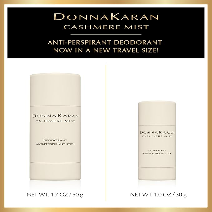 Donna Karan Cashmere Mist Anti-Perspirant Deodorant Stick for Women, Travel Size, 1.0 Oz.