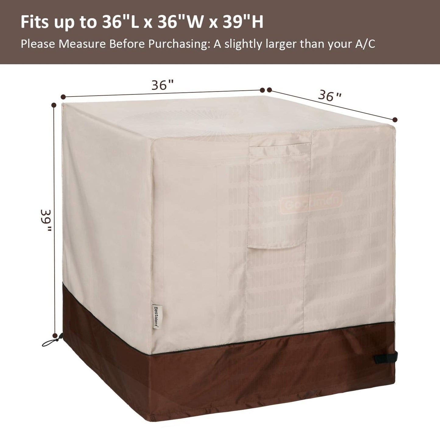 Bestalent Ac Cover For Air Conditioner Cover Outside Units Fits Up To 36 X 36 X 39 Inches