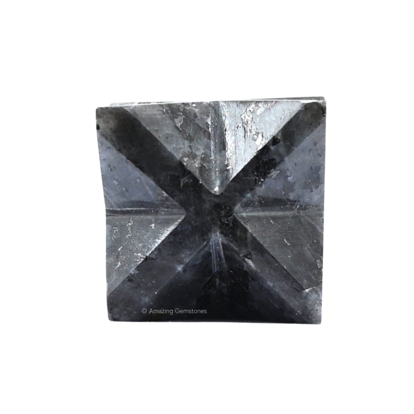 Amazing Gemstone Larvikite Merkaba Crystal - 1 Inches Metaphysical Merkaba Star for Meditation - Energetic Tetrahedron Crystal and Healing Stones for Spiritual Growth and Healing (20-25mm)