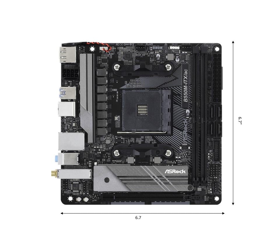 Asrock B550M-Itx/Ac Supports 3Rd Gen Amd Am4 Ryzen / Future Amd Ryzen Processors Motherboard Mini Itx
