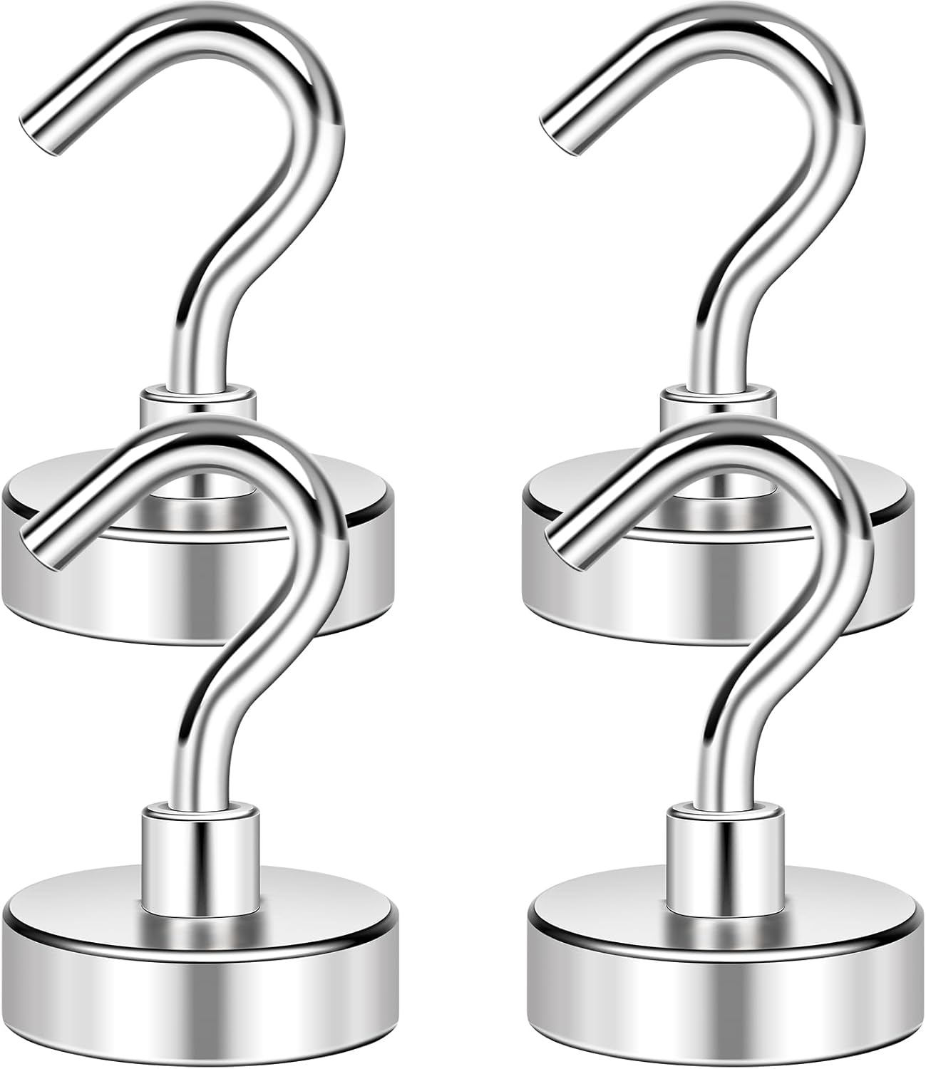 LOVIMAG Strong Magnetic Hooks Heavy Duty, 50lbs Magnet Hooks for Cruise Cabin, Strong Magnets for Hanging, Refrigerator, Locker Accessories, Cruise Ship Essentials Must Haves, Kitchen, Office- 4 Pcs