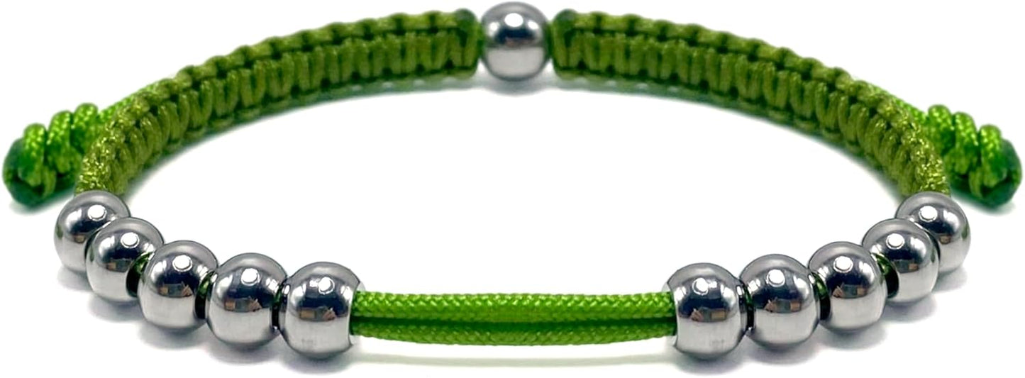 LAMIBEE Golf Stainless Steel 10 Beads Score Counter Bracelet, Golf Stroke Count Bracelet, Resizable and Easy to Adjust Golf Round Scoring Tracker, Durable and Stylish Golf Accessory
