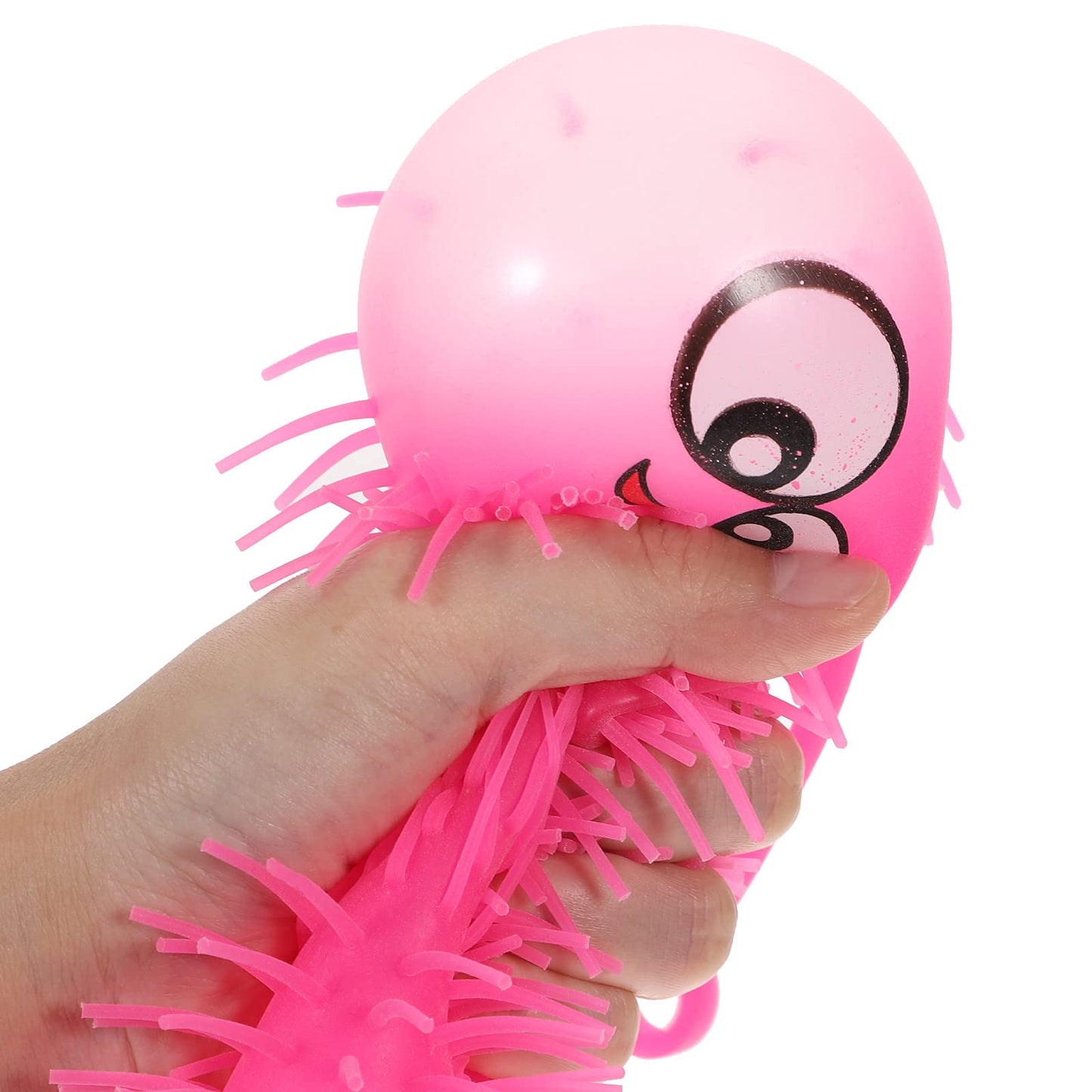 Flashing Light Up Stretchy Caterpillars, 4pcs Squishy Stress Balls Toy, Anxiety and Stress Relief Toys for Adults Teen Kids(Random Color)