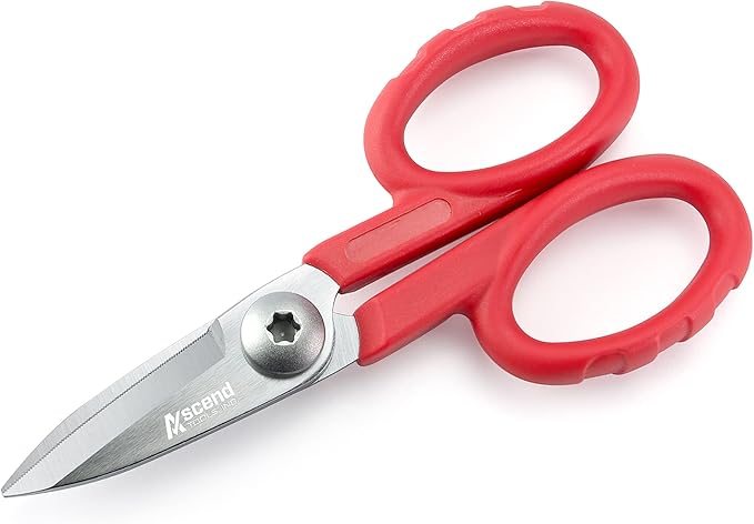 Ascend Tools 5-1/2 inch Carbon Steel Shears - Kevlar, Dyneema, Vectran, Spectra, Technora, Nomex, Innegra, Dacron, Fiberglass, Carbon Fiber, Fiber Optic Kevlar Shears
