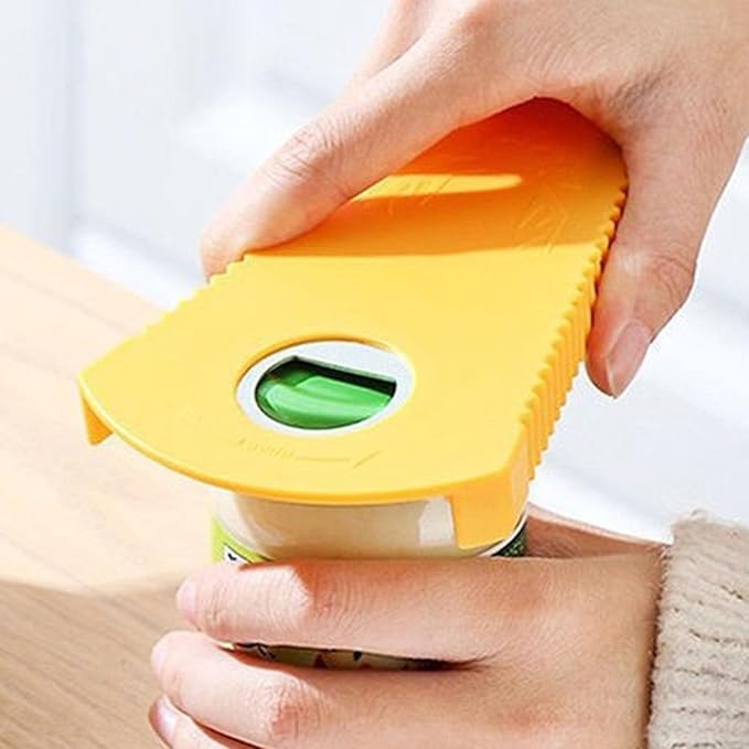 Jar Opener for Weak Hands, Bottle Can Opener Multipurpose Tool for Effortless Lid Removal Lightweight Plastic Design for Seniors & Outdoor Use, Cap Opens Dia 1.18 to 2.76in Lid