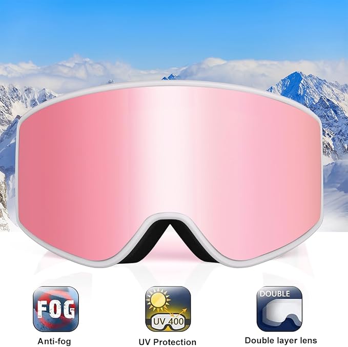 EXP VISION Ski/Snowboard Goggles Parent-child Snow Goggles Over Glasses for Men, Women Youth Kids