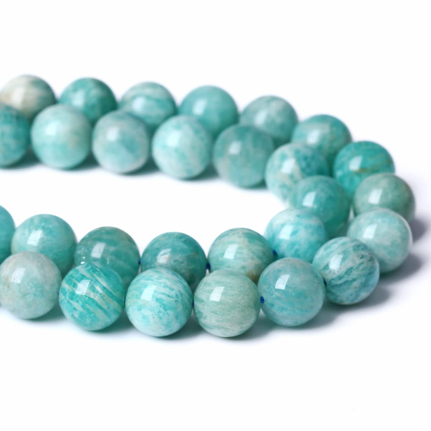 8MM 45PCS Natural Stone Amazonite Gemstone 2A Grade Crystal Loose Beads for Jewelry Making DIY Bracelet Necklace 1 Strand