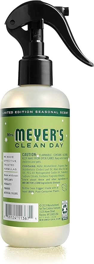MRS. MEYER'S CLEAN DAY Room Freshener, Iowa Pine, 8 Fl Oz. (Pack of 12)