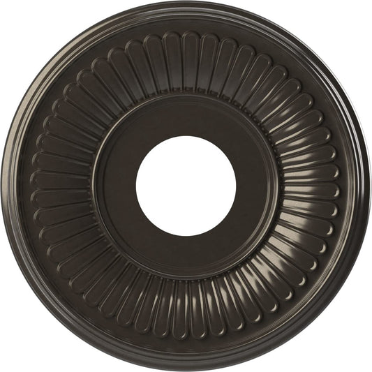 Ekena Millwork Cmp13Becch Berkshire Thermoformed Pvc Ceiling Medallion (Fits Canopies Up To 5 3/4), 13Od X 3 1/2Id X 3/4P, Metal