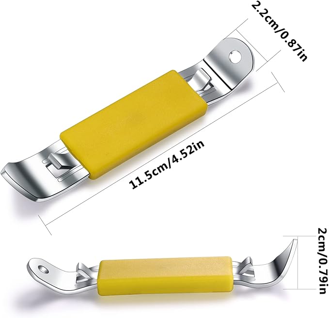 3 Pieces Magnetic Bottle Openers Can Opener Classic Beer Opener Stainless Steel Small Bottle Opener Can Tapper with Magnet for Camping and Traveling HANCELANT (Yellow)4.52 X 0.87 X 0.79 inches