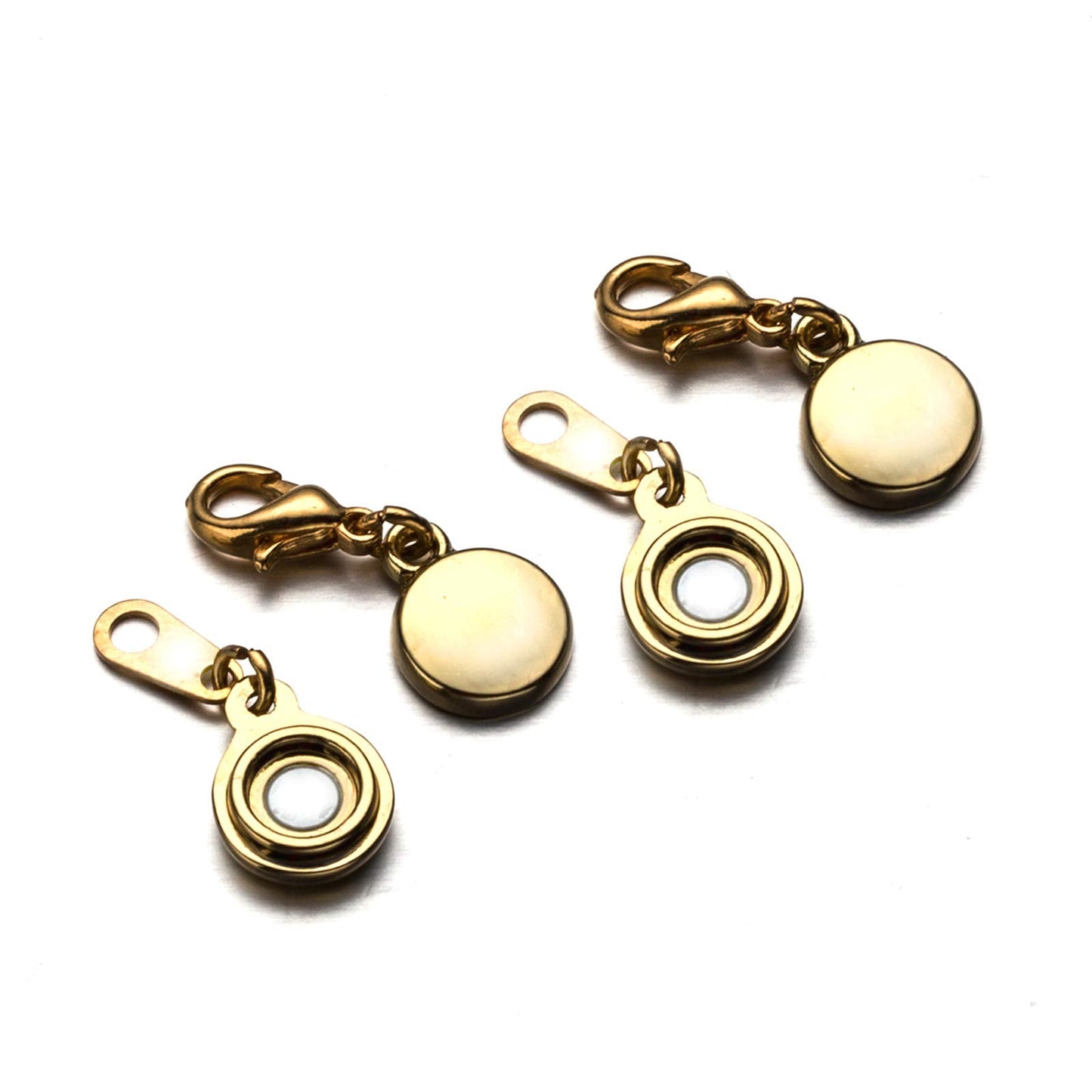 Zpsolution Locking Magnetic Jewelry Clasp for Necklace and Bracelet - Set of 4 Glod and Silver