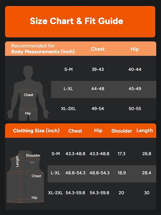 Dr. Prepare Heated Vest for Men, Heated Vest Women, Mens Heated Jacket with Adjustable Sizes (Battery Pack Not Included)