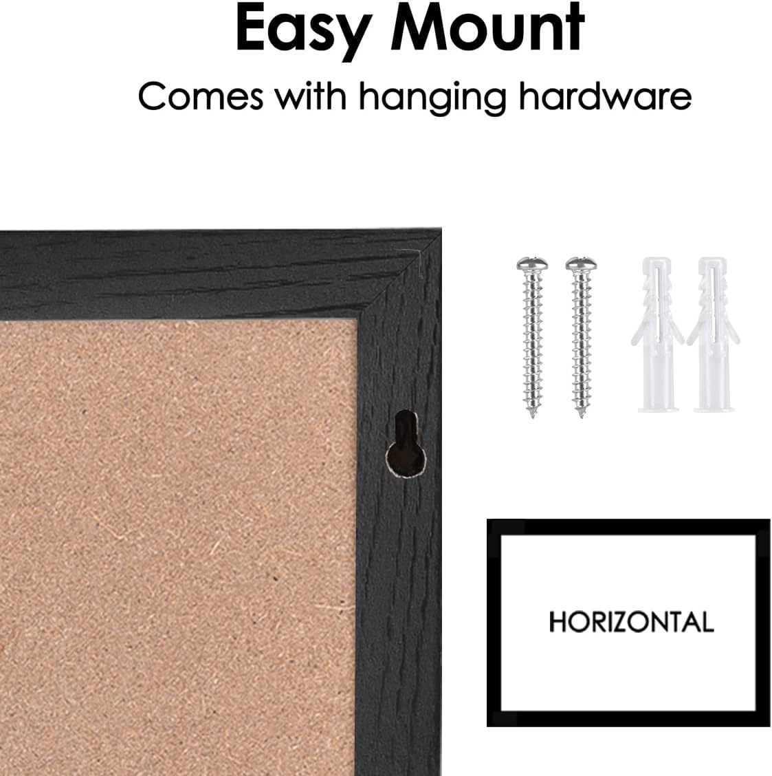 TORASO Chalkboard Calendar & Corkboard, Magnetic Surface 24" x 32" Combination Chalk Board & Bulletin Board, Black Framed Blackboard/Calendar/Cork Combo Board(ZHHB-BK-6080)