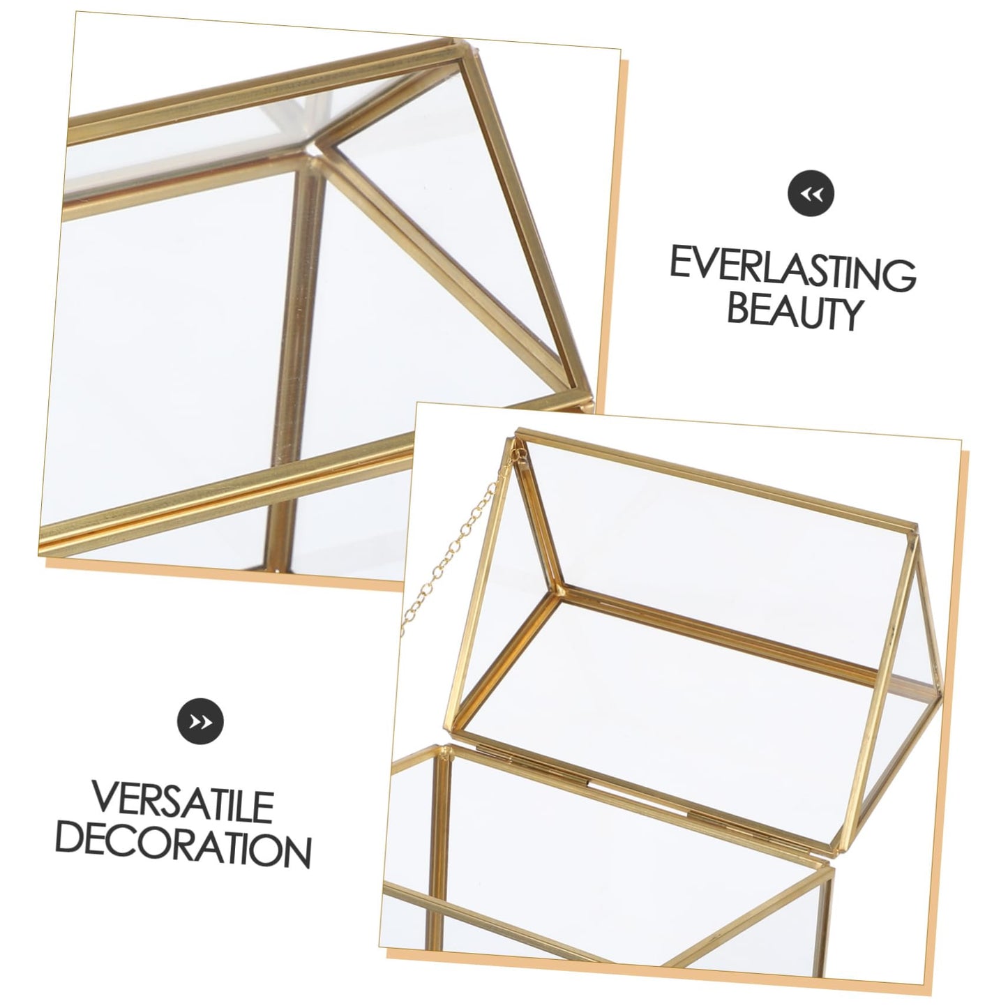 Handmade Glass Planter Terrarium Unique House Shaped Indoor Tabletop Greenhouse for Air Plant Display Geometric Succulent Decor Box for Home and Office Centerpiece