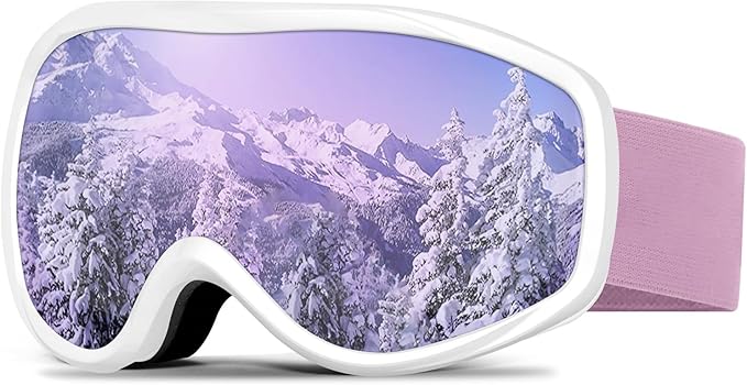 Ski Goggles OTG for Men Women, Anti-Fog Snowboard Goggles UV400 Protection Snow Goggles for Adult Youth