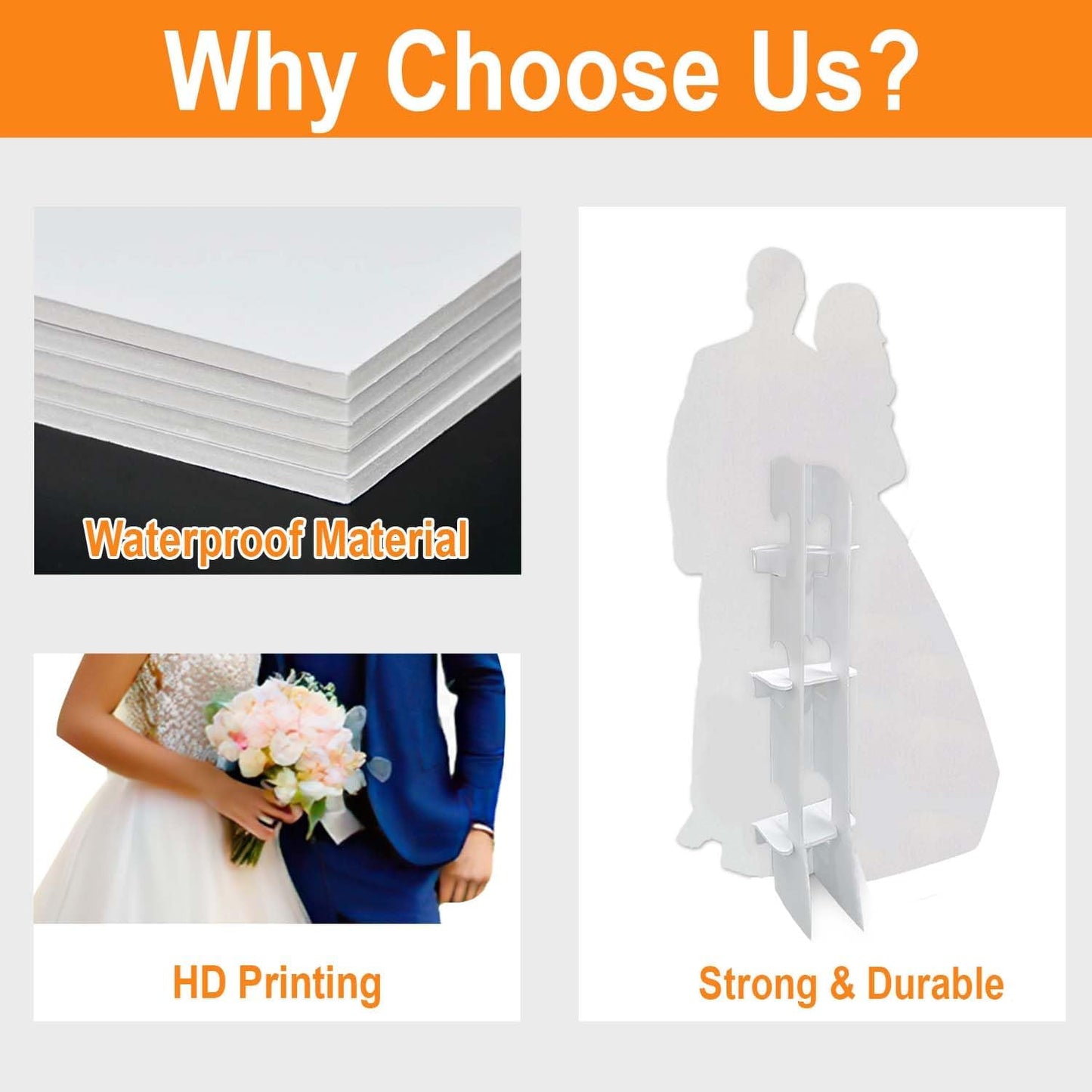 Custom Life Size Cardboard Cutouts, Personalized Photo Standup Cardboard Cutouts with High Resolution | Perfect for Party, Birthday, Wedding, Graduation, or Sports Events Decor (Foamboard - 6 ft)
