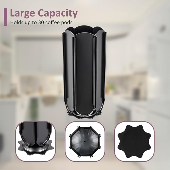 Rice rat Pods Holder Capsules with Central Extra Pod Storage (Carousel-30 Pods)