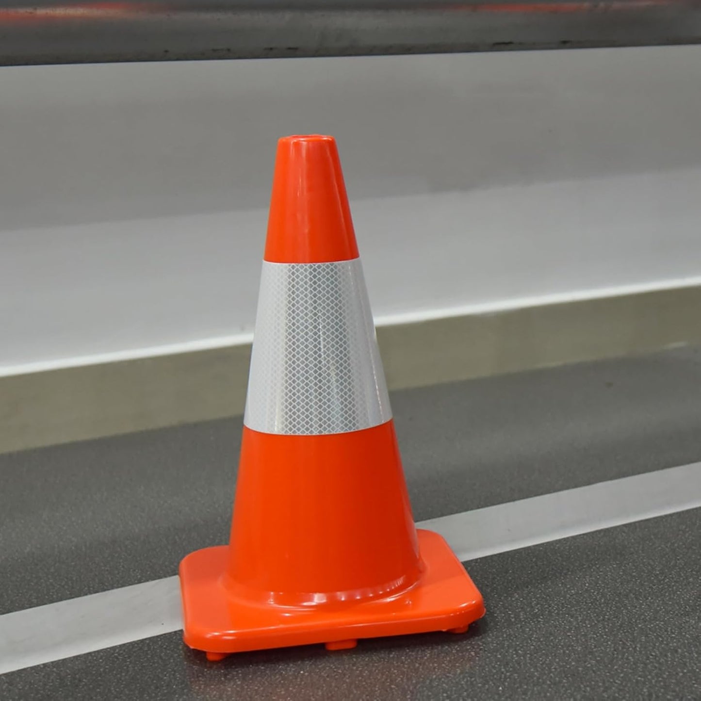 4 Pack 18" Traffic Cones with Reflective Collars – Durable PVC Safety Cones for Parking, Construction, Sports & Training – High Visibility, Weather-Resistant