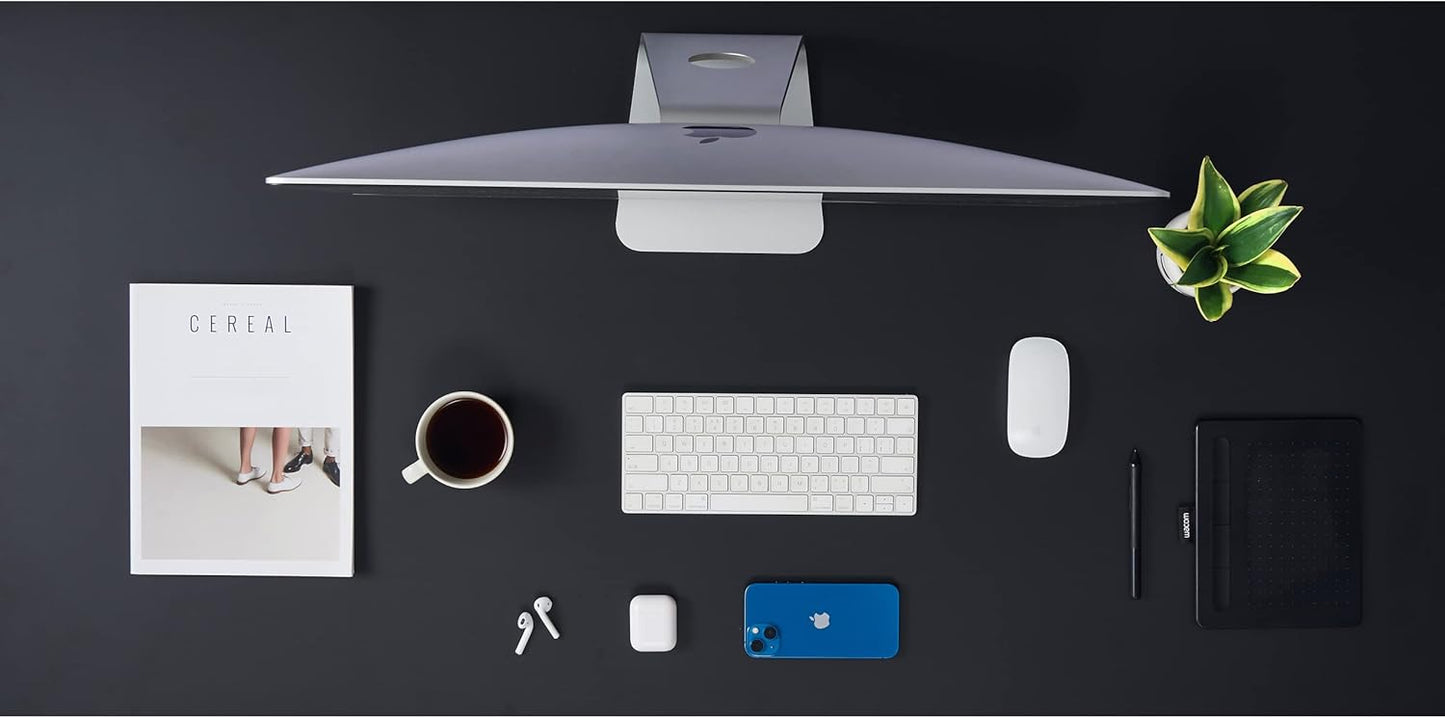 Kaboon Black Table Top 23.62" D x 59.1" W, Solid One-Piece Desktop, Universal Wood Countertop, Reversible Laminate Top, Double Desks, L-Desk DIY, for Home and Commercial
