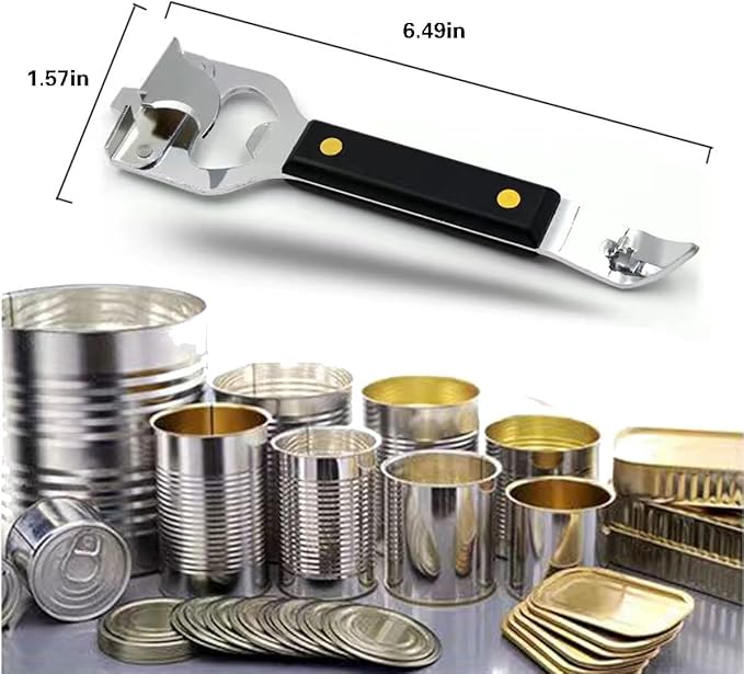 Bottle Opener - Manual Can Opener - Versatile 4-In-1 Can Opener for Kitchen Restaurants and Camping Trips (2)