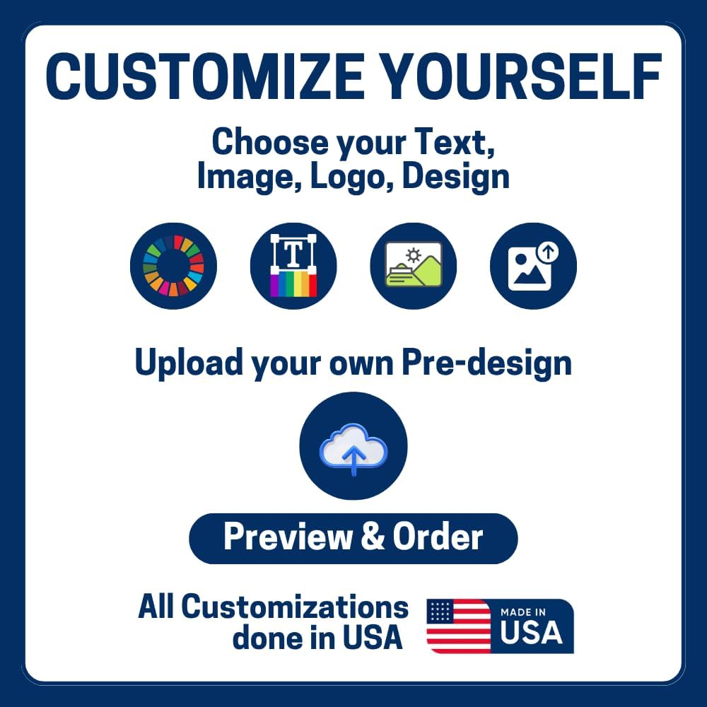 Pack of 2 Custom Car Magnets by DC– Personalized Magnetic Car Signs | Car Door Magnets for Lawn & Garden, Car Magnet Sheets & Customizable Truck Magnet | Multiple Sizes | Made in USA
